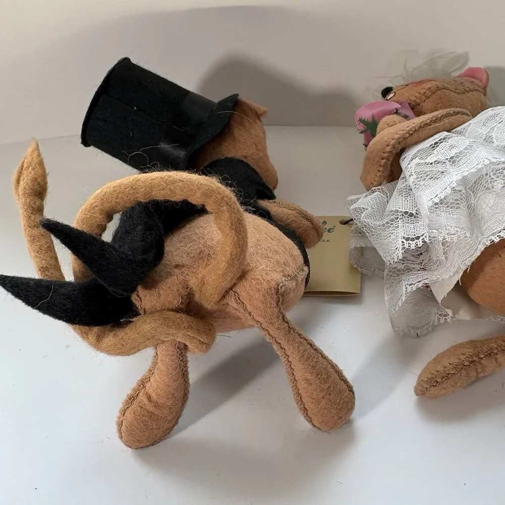 Annalee Wedding Mice Bride And Groom Mouse Set 1994 No. 2055 With Tags Mint!